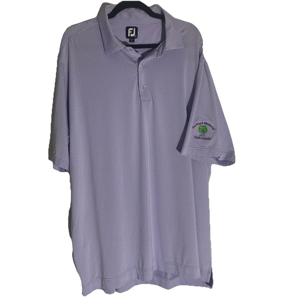 FootJoy Other - FootJoy Men's 2XL Blue Polka Dot Polo Shirt Performance Stretch Golf